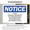 Signmission Stop Private Property No Trespassing Violators OSHA Notice Sign, Vinyl Decal, 7in W x 5in L, 2PK OS-2PACK-NS-D-57-L-18486 - alternate 3